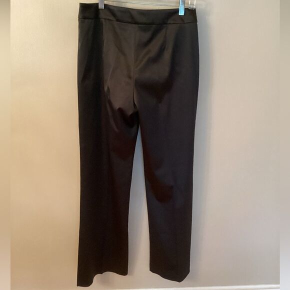 JS COLLECTION SIZE 10 BLACK STRETCH SATIN FLARED TROUSERS PANTS - Picture 3 of 7